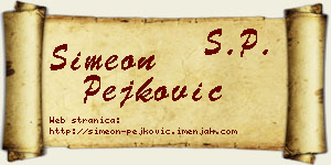 Simeon Pejković vizit kartica